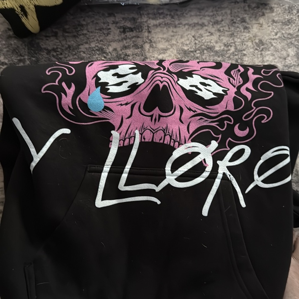 Black and Pink Graphic Kids Hoodie including the Backbone PlayStation for you